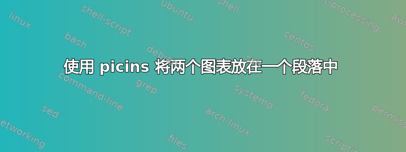 使用 picins 将两个图表放在一个段落中