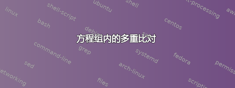 方程组内的多重比对