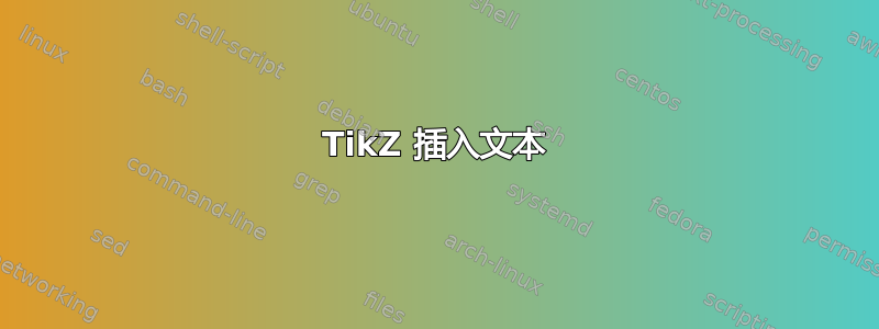 TikZ 插入文本