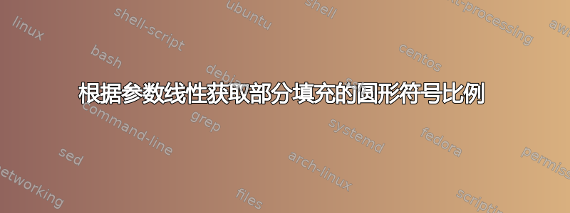 根据参数线性获取部分填充的圆形符号比例