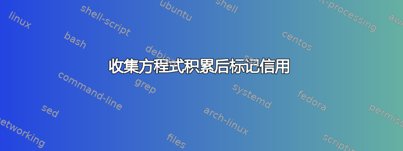 收集方程式积累后标记信用