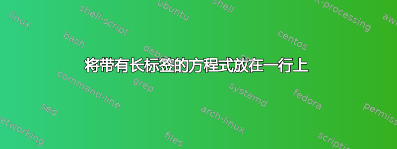 将带有长标签的方程式放在一行上