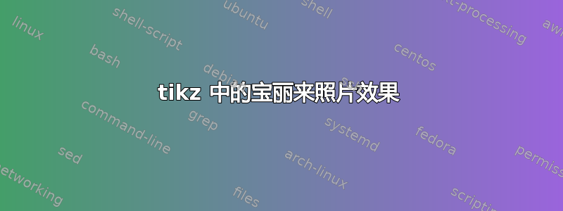 tikz 中的宝丽来照片效果