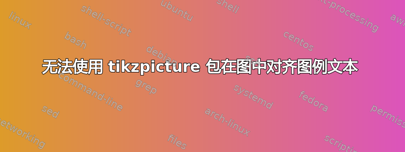 无法使用 tikzpicture 包在图中对齐图例文本