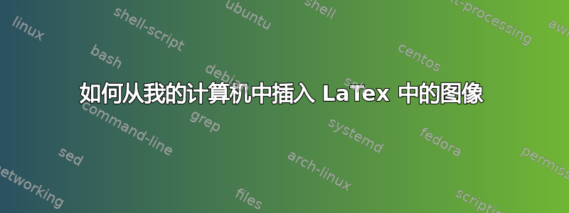 如何从我的计算机中插入 LaTex 中的图像