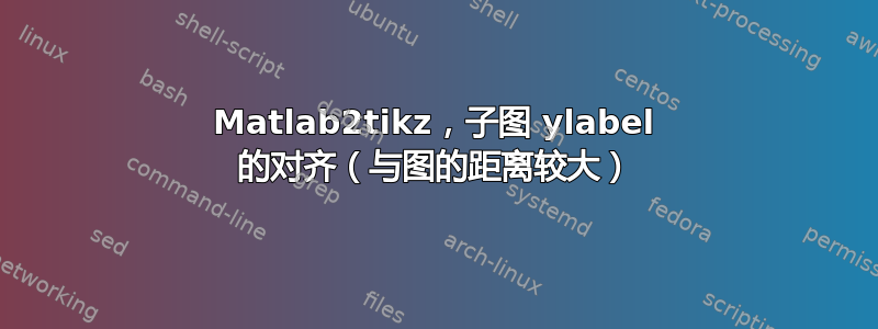 Matlab2tikz，子图 ylabel 的对齐（与图的距离较大）