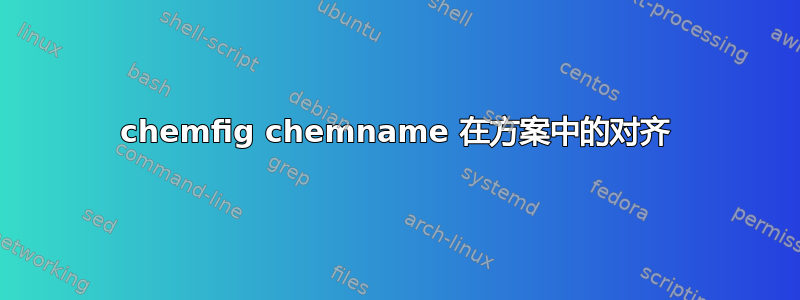 chemfig chemname 在方案中的对齐