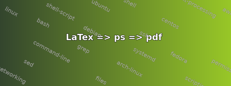 LaTex => ps => pdf