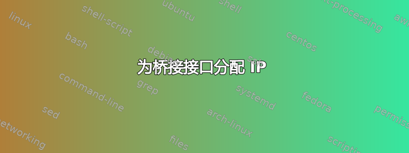 为桥接接口分配 IP