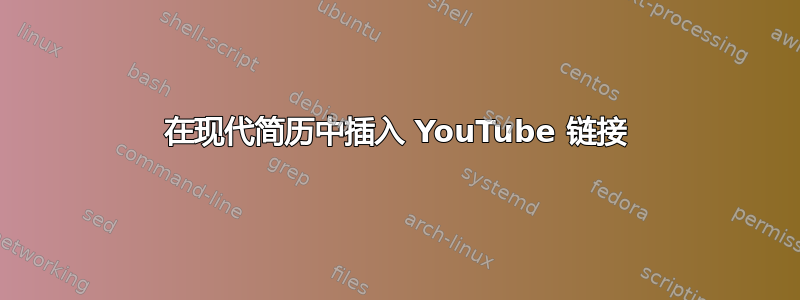 在现代简历中插入 YouTube 链接