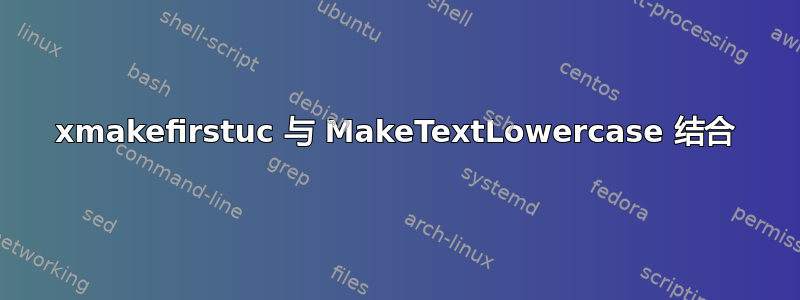 xmakefirstuc 与 MakeTextLowercase 结合