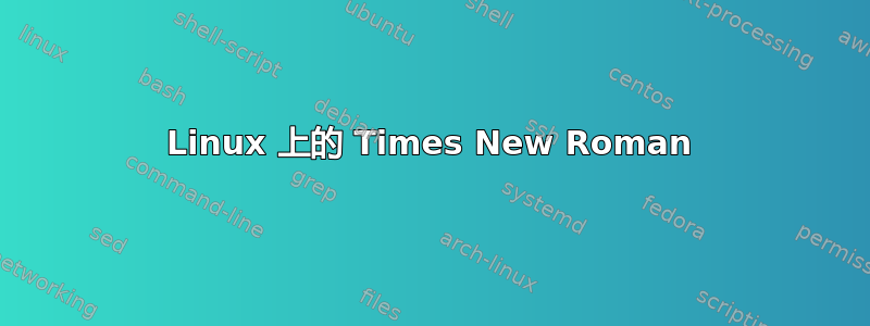 Linux 上的 Times New Roman