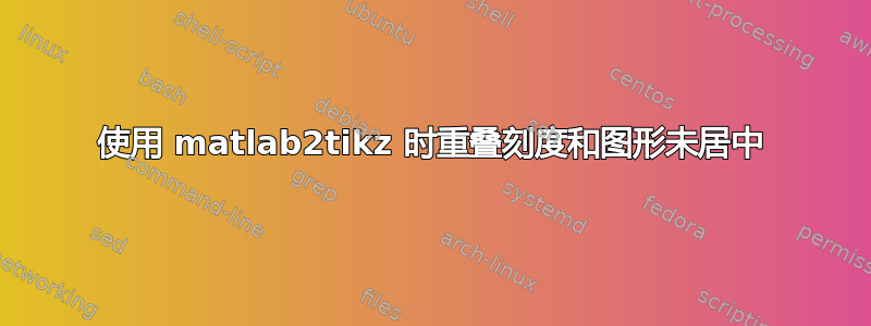 使用 matlab2tikz 时重叠刻度和图形未居中