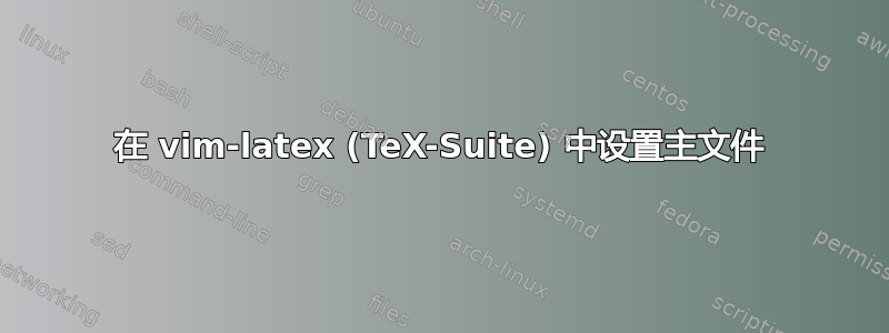 在 vim-latex (TeX-Suite) 中设置主文件