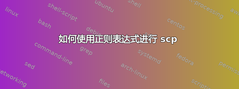 如何使用正则表达式进行 scp