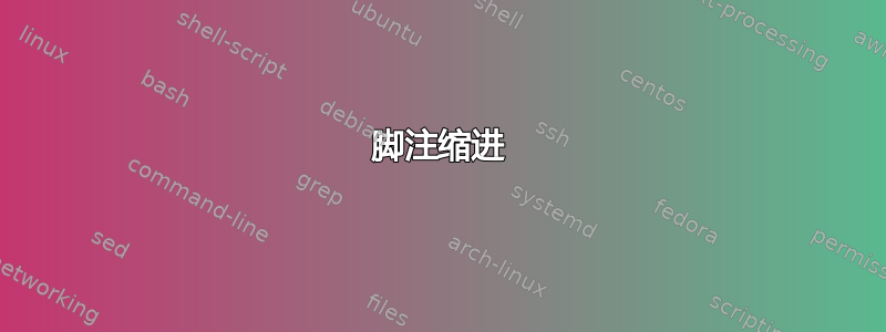 脚注缩进