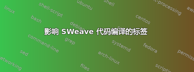 影响 SWeave 代码编译的标签