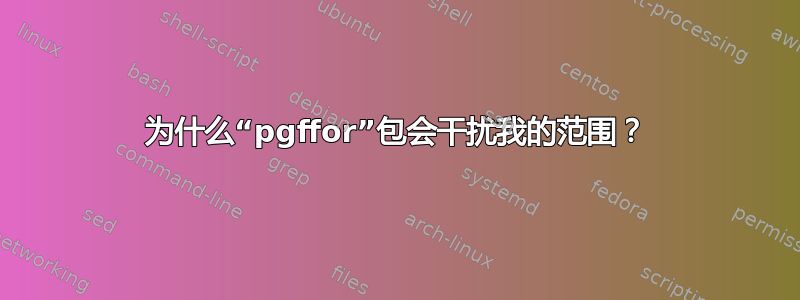 为什么“pgffor”包会干扰我的范围？