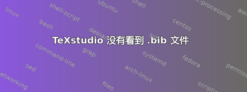 TeXstudio 没有看到 .bib 文件 