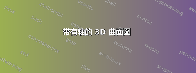 带有轴的 3D 曲面图