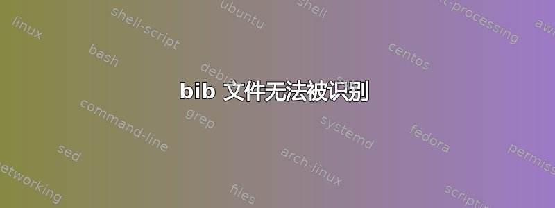 bib 文件无法被识别