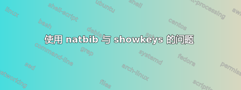 使用 natbib 与 showkeys 的问题