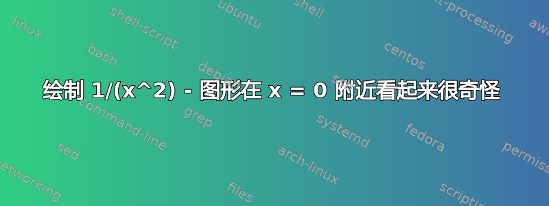 绘制 1/(x^2) - 图形在 x = 0 附近看起来很奇怪