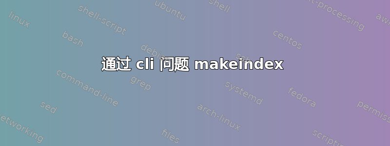 通过 cli 问题 makeindex