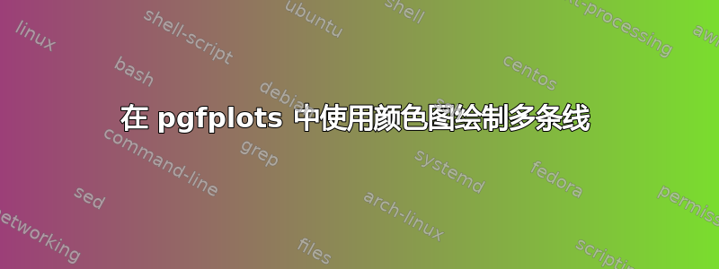 在 pgfplots 中使用颜色图绘制多条线