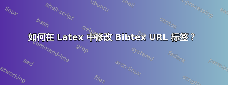 如何在 Latex 中修改 Bibtex URL 标签？