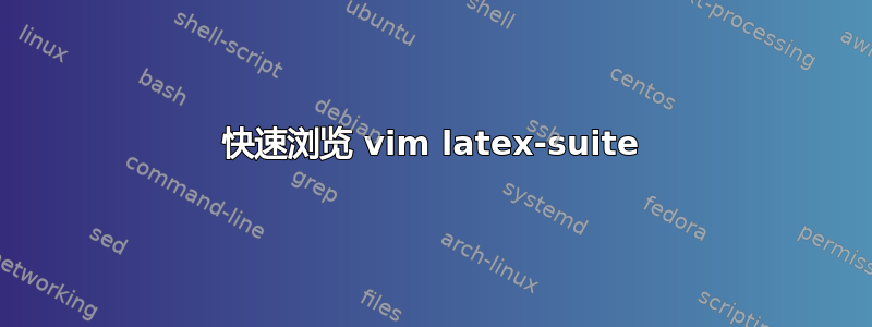 快速浏览 vim latex-suite