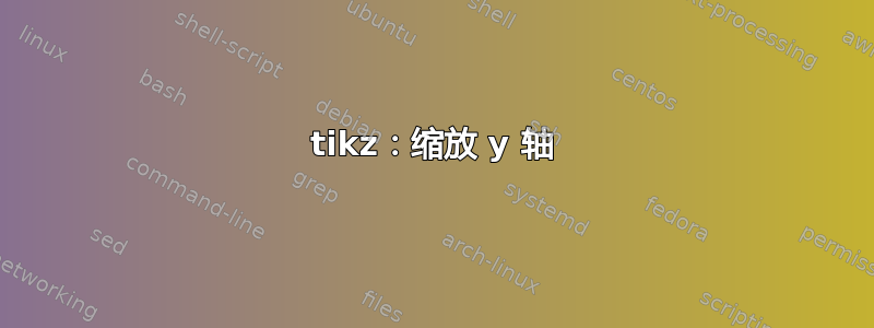 tikz：缩放 y 轴