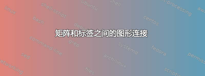 矩阵和标签之间的图形连接