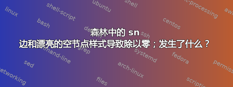 森林中的 sn 边和漂亮的空节点样式导致除以零；发生了什么？