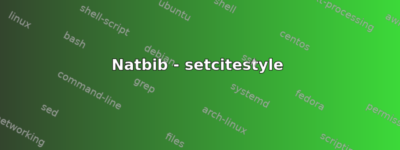 Natbib - setcitestyle