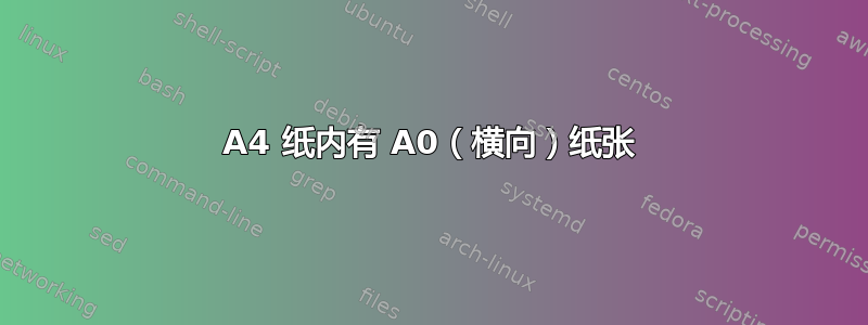 A4 纸内有 A0（横向）纸张