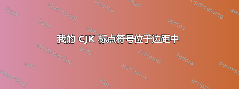 我的 CJK 标点符号位于边距中