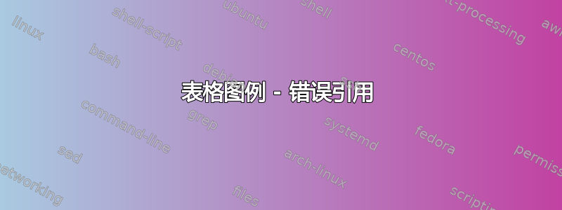 表格图例 - 错误引用