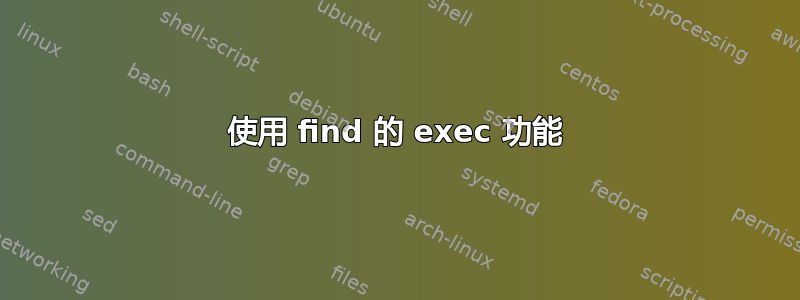 使用 find 的 exec 功能