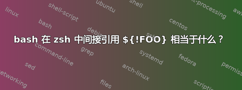 bash 在 zsh 中间接引用 ${!FOO} 相当于什么？