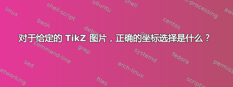 对于给定的 TikZ 图片，正确的坐标选择是什么？