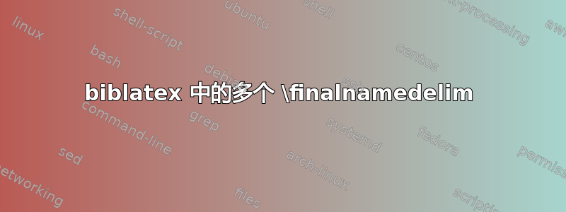 biblatex 中的多个 \finalnamedelim