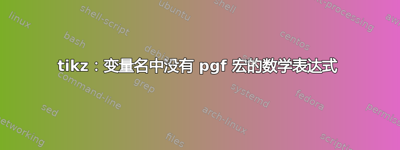 tikz：变量名中没有 pgf 宏的数学表达式