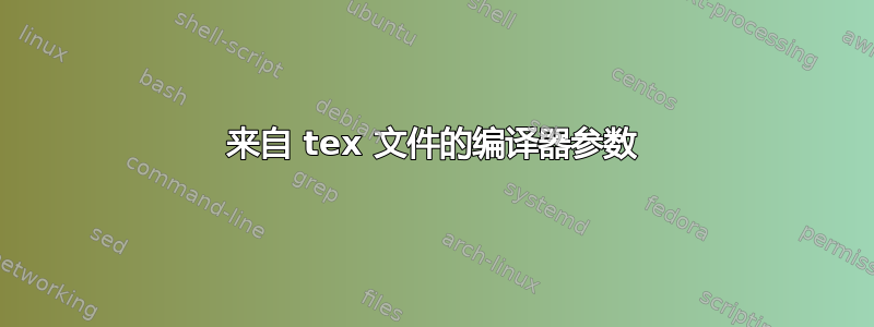 来自 tex 文件的编译器参数