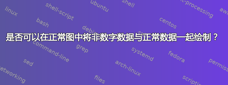 是否可以在正常图中将非数字数据与正常数据一起绘制？