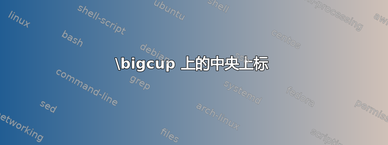 \bigcup 上的中央上标