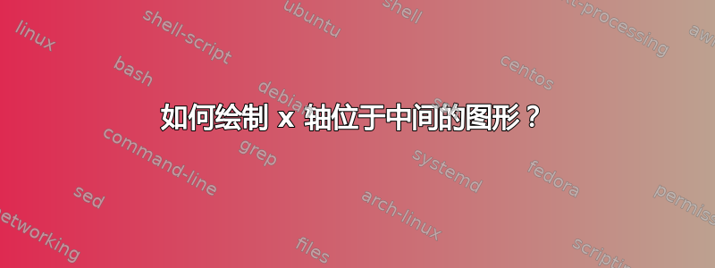 如何绘制 x 轴位于中间的图形？