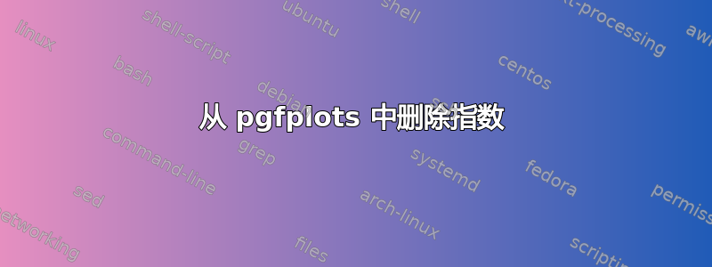 从 pgfplots 中删除指数