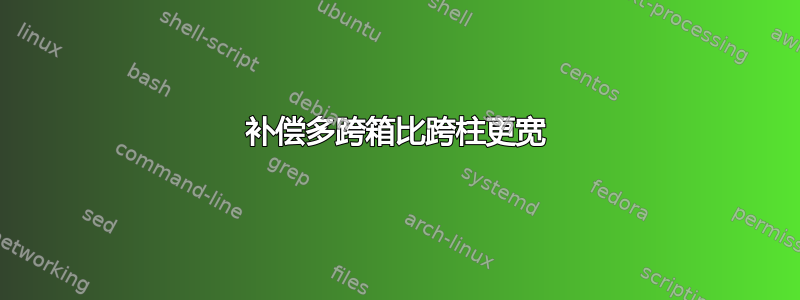 补偿多跨箱比跨柱更宽