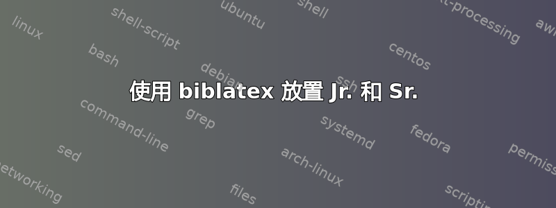 使用 biblatex 放置 Jr. 和 Sr.